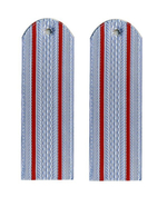 Погоны на рубашку серо-голубые 2 красных просвета Полиция ОВД н/о