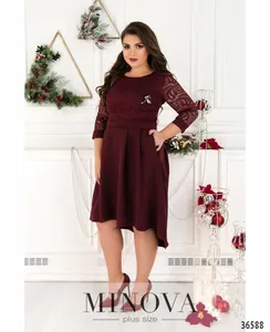 Платье 8619-1-бордо Minova