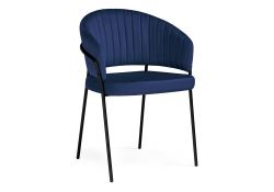 Стул на металлокаркасе Лео темно-синий / черный