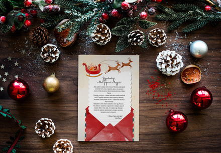 PSD-Шаблон коллажа "Письмо от Деда Мороза №5"