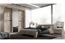 Шкаф-купе 2.0 Ривьера, Дуб Юкон, Бетон темный