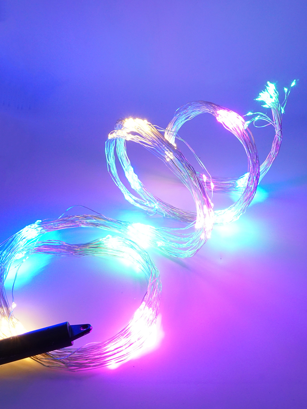 Гирлянда светодиодная с гол. наконеч."ФЕЙЕРВЕРК", 5 мм., 500 LED, хол. бел., 5м, 8 реж. MAG-G083-500