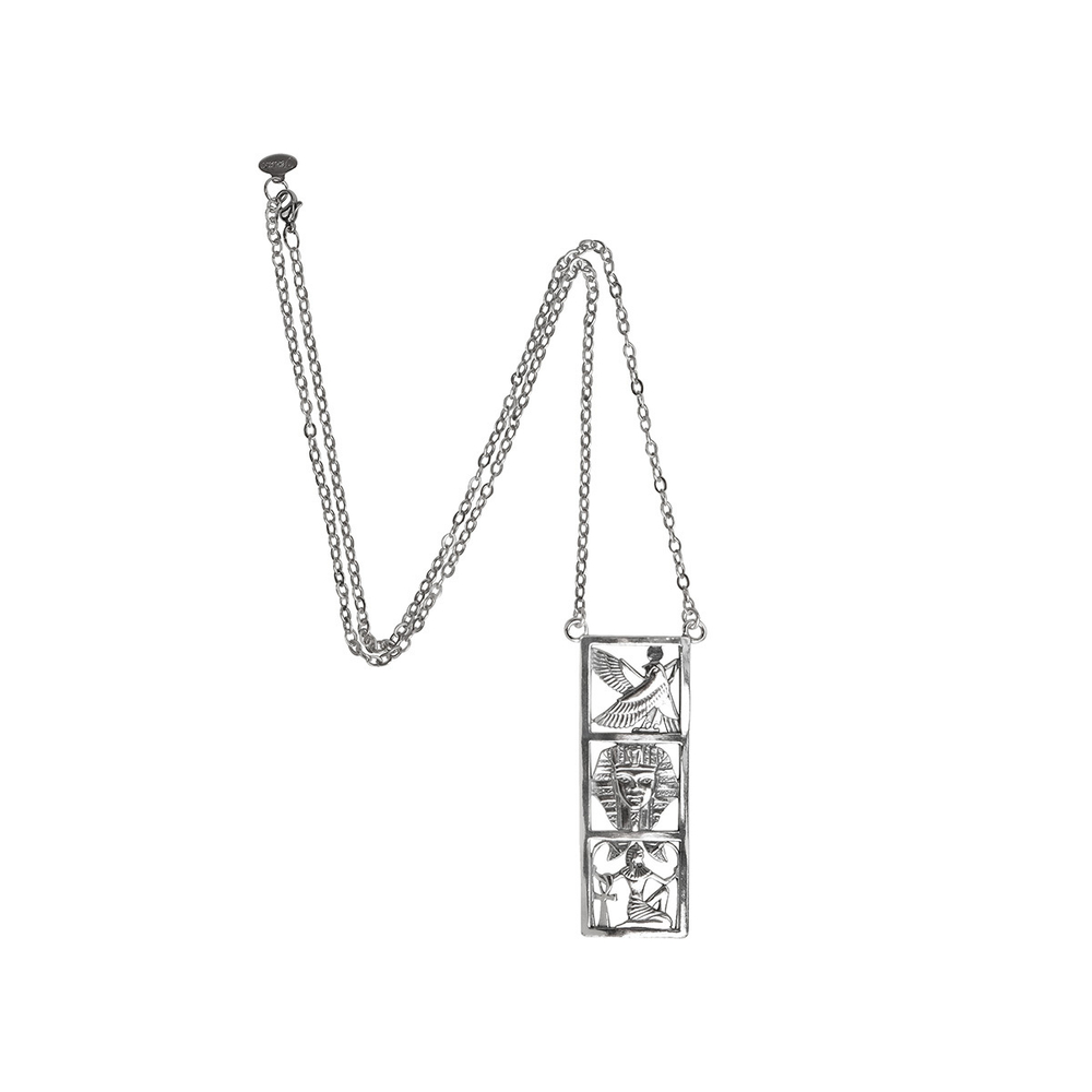 "Карнак" подвеска в серебряном покрытии из коллекции "Египет" от Jenavi с замком карабин