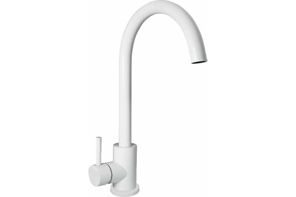 Смеситель АНТЕЙ Булат для кухни, белый, SUS 511510