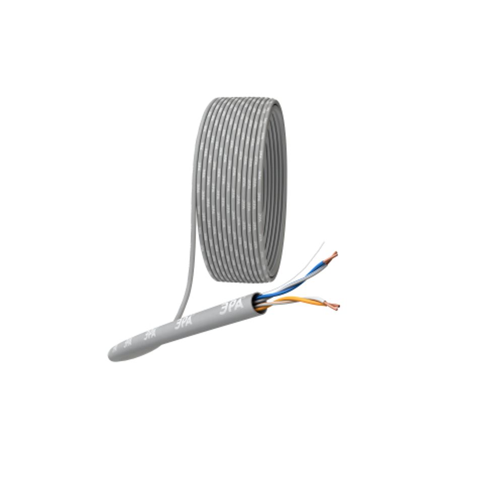 Кабель витая пара ЭРА SIMPLE U/UTP 2x2x24AWG Cat5e CU PVC 305м | LAN-кабель витая пара U/UTP-Cu