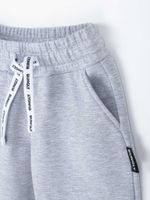 Джоггеры облегченные "Серый меланж" с карманами