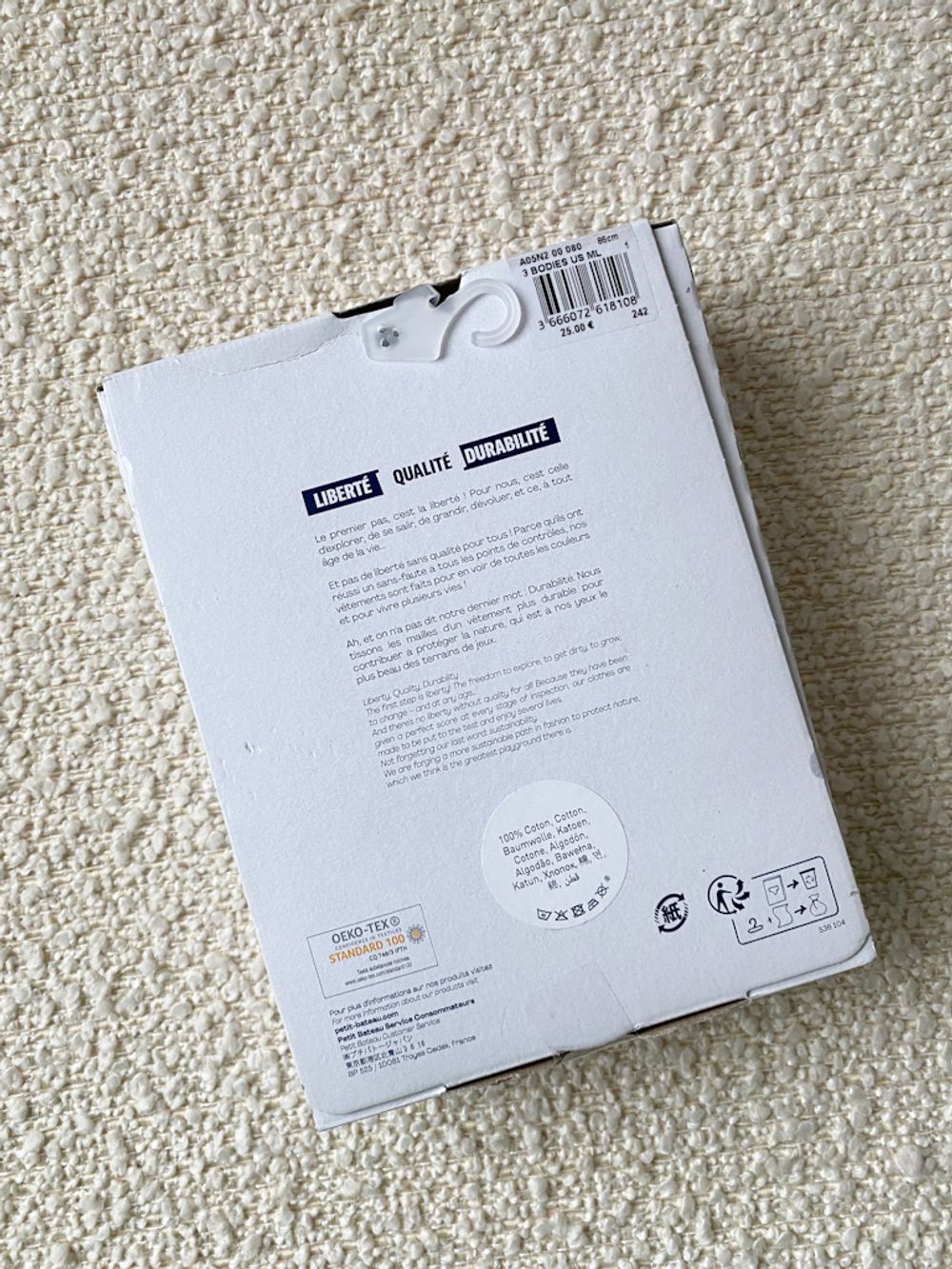 Новый хлопковый комплект  Petit Bateau, 86