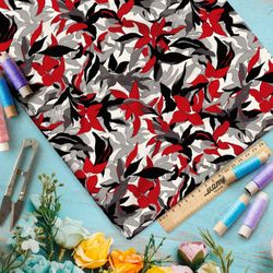 Ткань премиум шифон экзотический узор