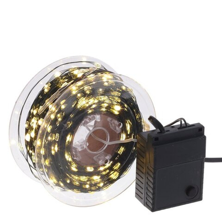 GAEM Электрогирлянда "Роса", L100м, 1000 LED, тепл бел, 8 тип свеч, 10W, шнур зелен леска, IP20