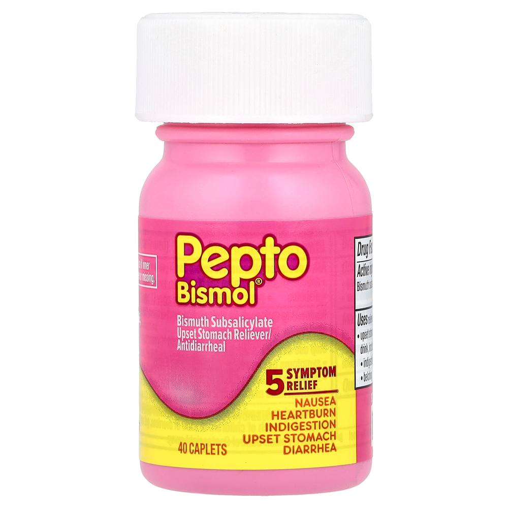 Pepto Bismol, субсалицилат висмута, 40 капсул (131 мг в 1 капсуле)