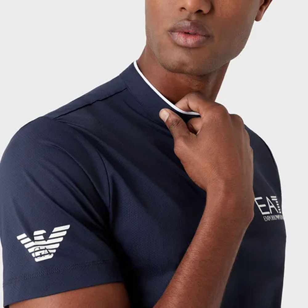 Мужское теннисное поло EA7 Men - Dark Blue