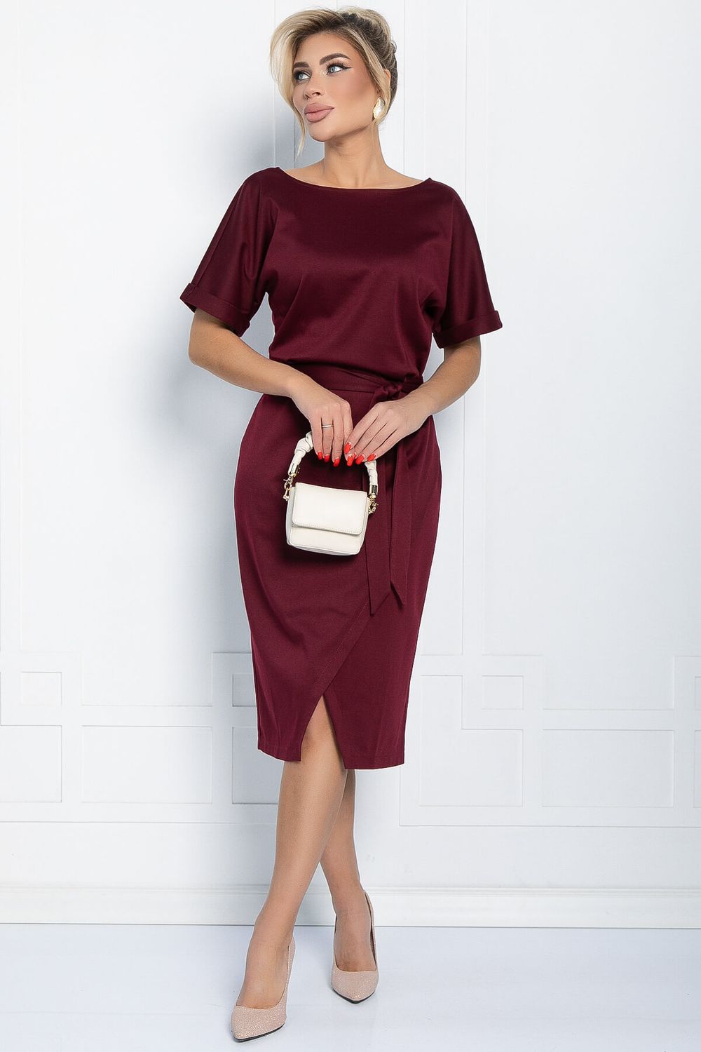 Платье Карлин (бордовое) П11583 LT Collection