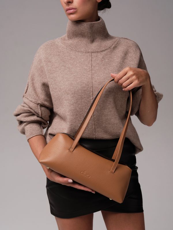 Женская кожаная сумка DBR 31127 оранжевый миндаль