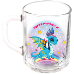 Кружка стеклянная 200мл «Фееричная Лесси»