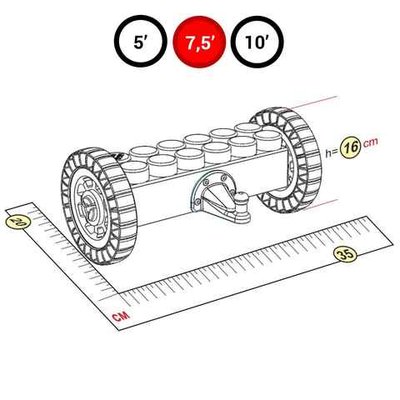 Передний мост с колесами для GigaBloks