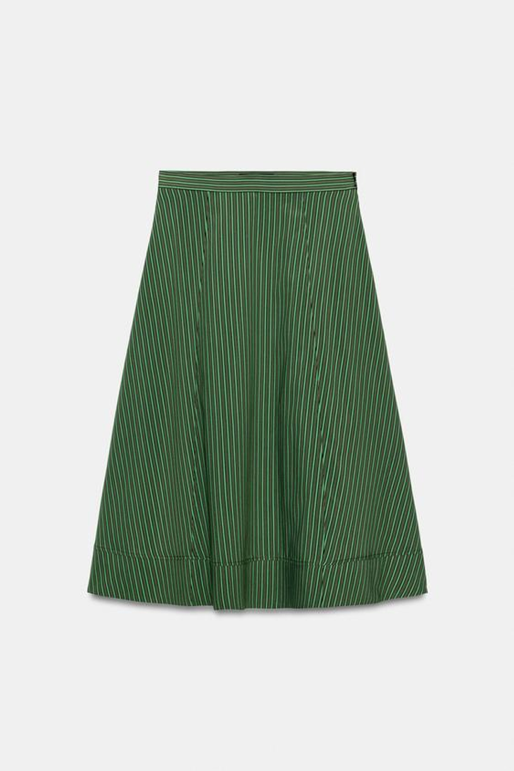 ZARA ЮБКА МИДИ В ПОЛОСКУ — ZW COLLECTION, РАЗНОЦВЕТНЫЙ