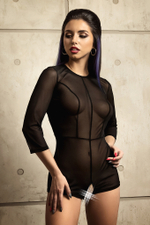 Эротический комбинезон Waname Preciosity черный 42-44