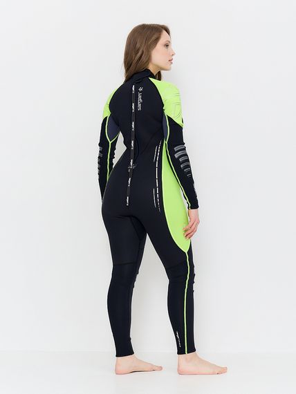 Гидрокостюм Sargan Nero 2.0 Long lady 2 мм черно-желтый