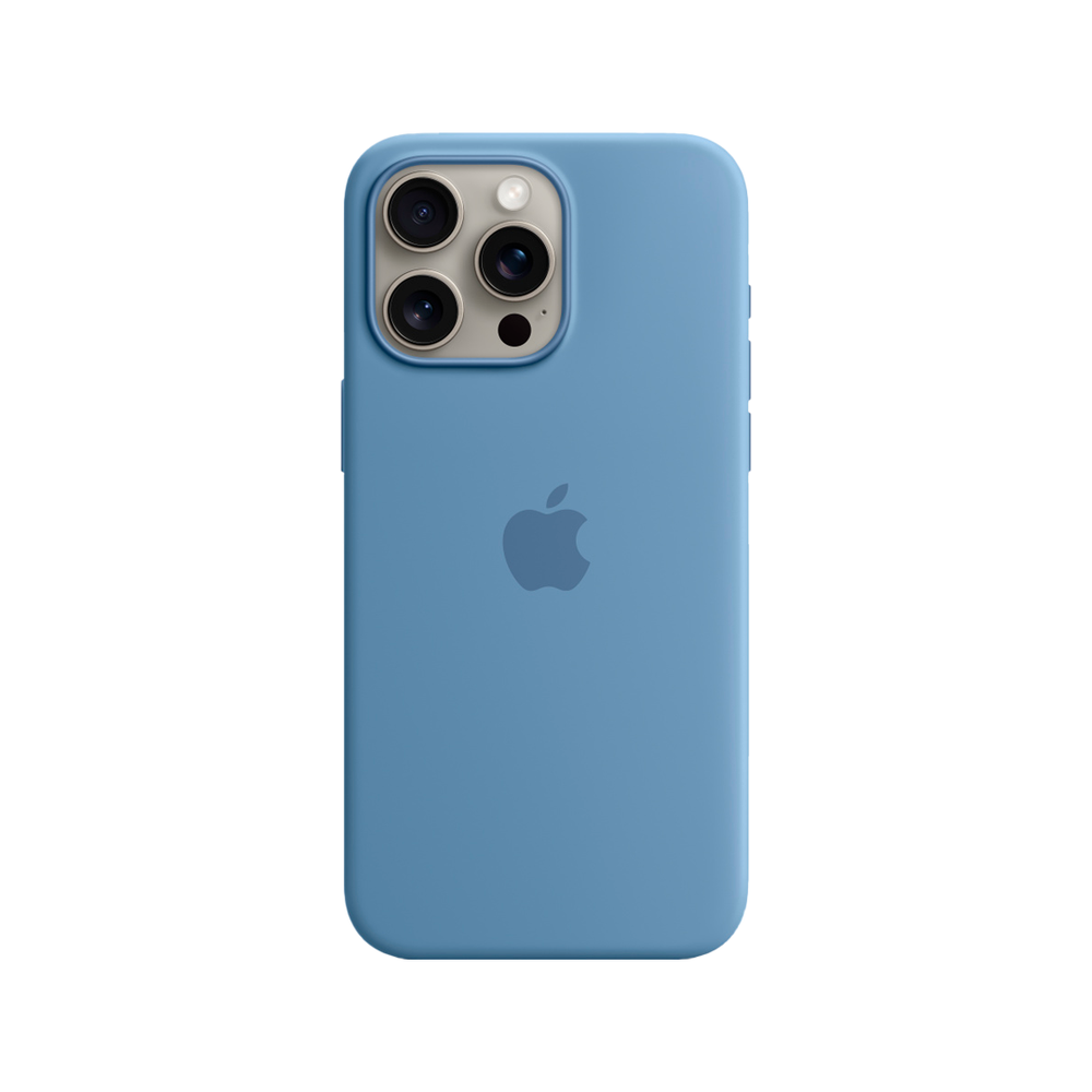 Силиконовый чехол с поддержкой MagSafe Apple Silicone Case для iPhone 15 Pro Max, Winter Blue (Зимняя синева)