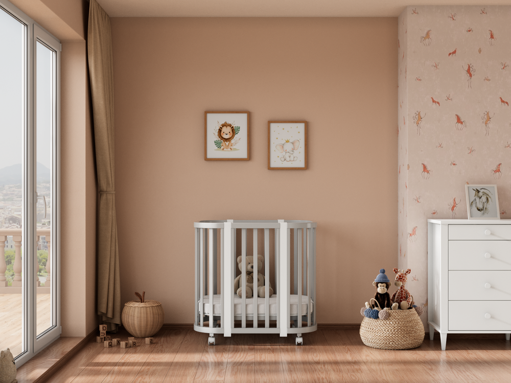 Кроватка детская Incanto Lunna Sonata (серый/белый) маятник поперечный