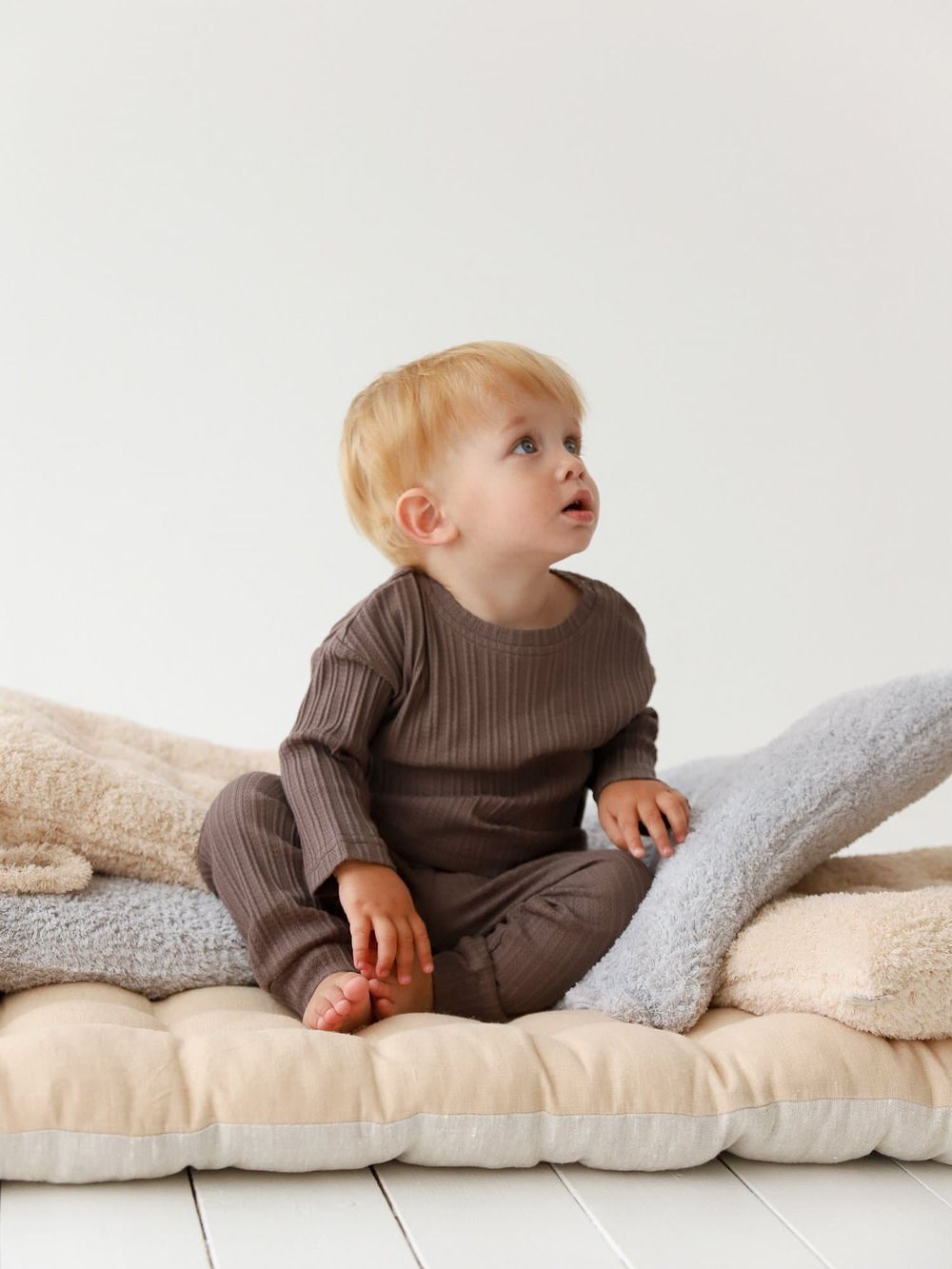 Пижама "Шоколад" из ажурного хлопка 0+