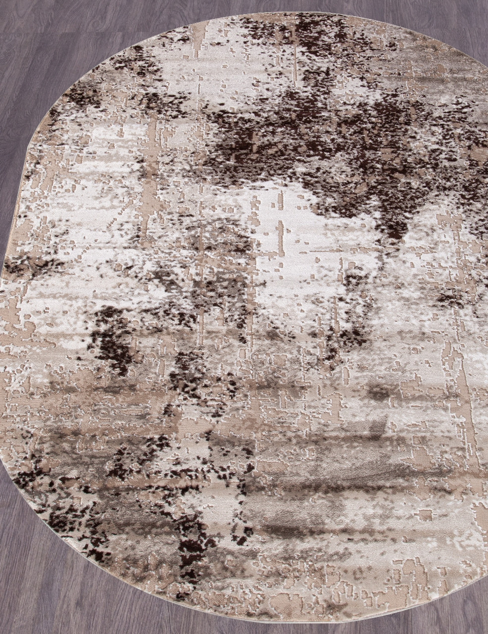 Ковер 04047B - DARK BROWN - Овал - коллекция ARMINA размер 80*150 см