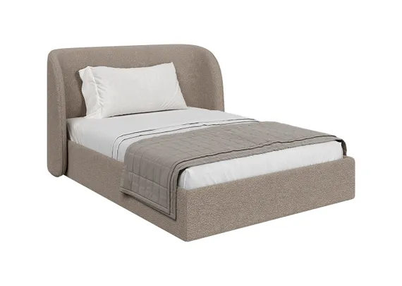 Кровать двуспальная Classic 140 см (бежевый, букле)