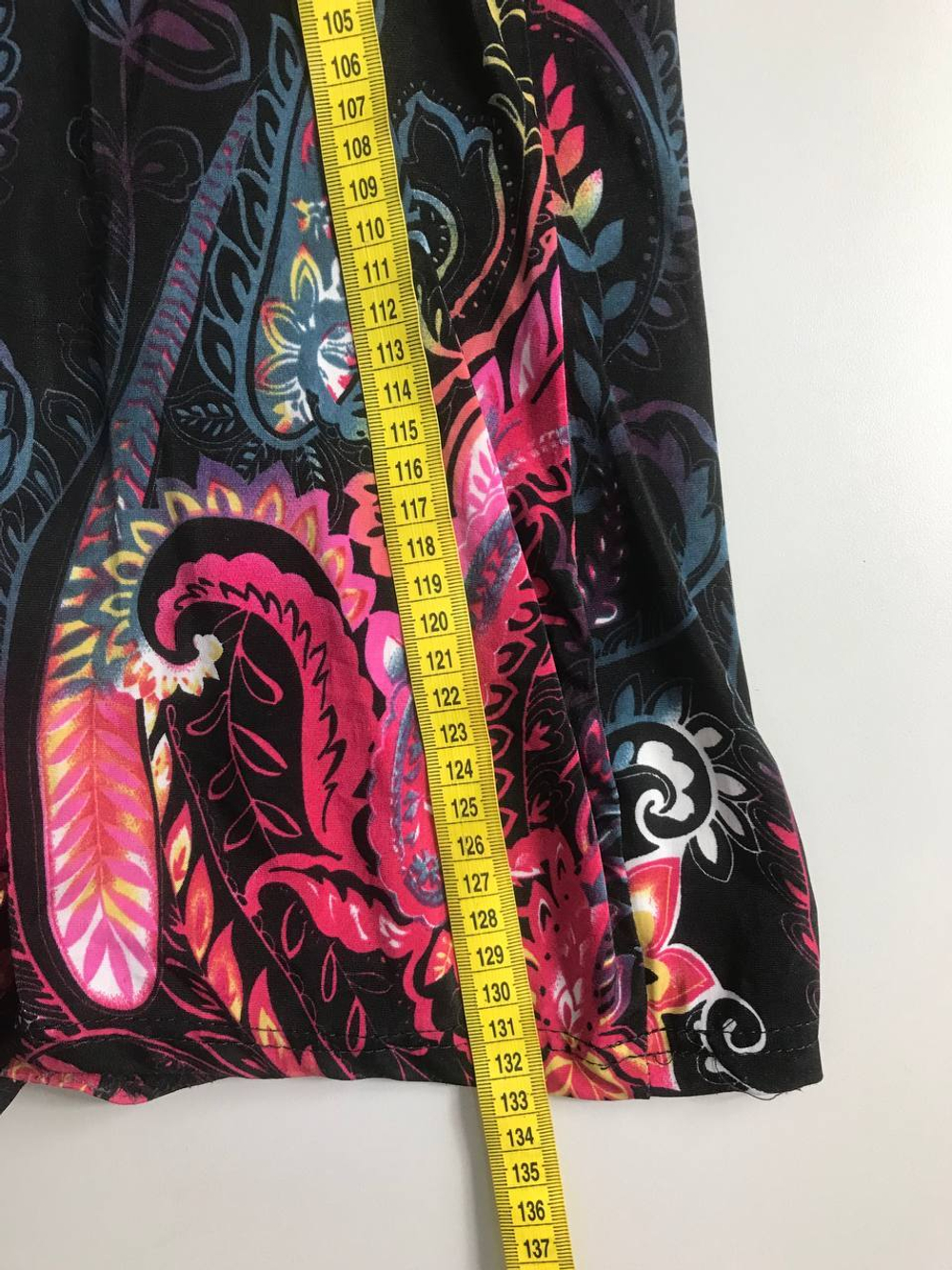 Платье длинное яркое, визуально 44 размер