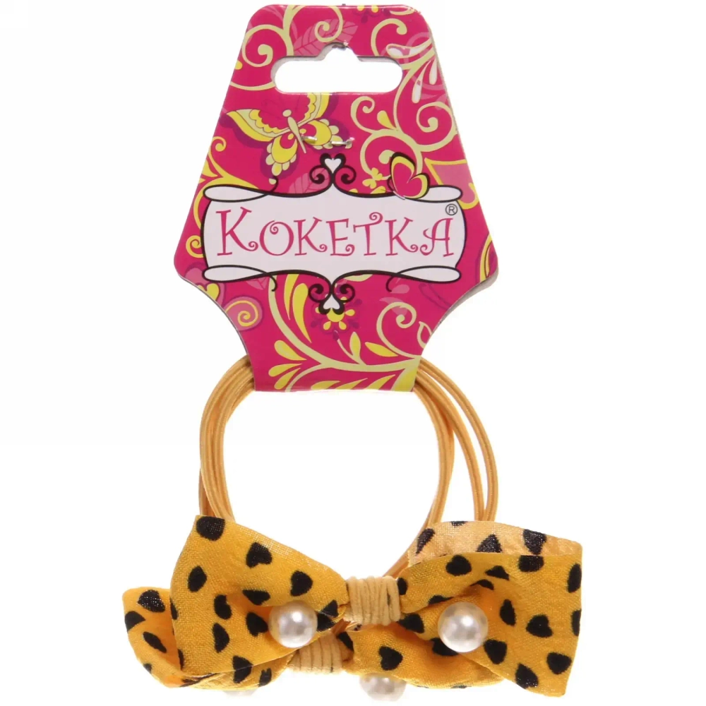 Резинки для волос 2шт «кокетка - New series Сердечки», микс 5 цветов, d-6см