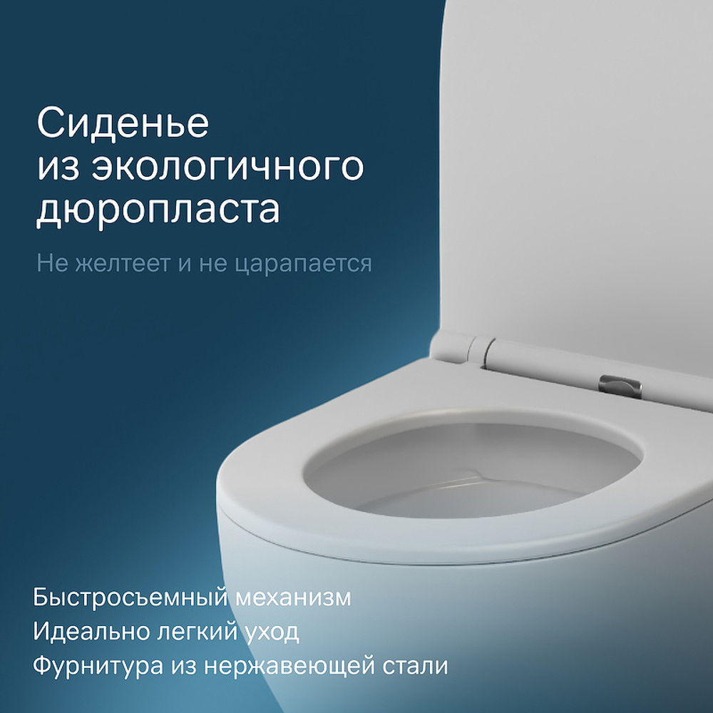 Унитаз AM.PM Spirit V2.0 FlashClean C701700MWSC подвесной Белый матовый с сиденьем микролифт