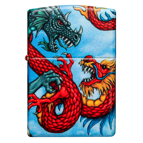 Зажигалка Zippo Dragon Design с покрытием White Matte
