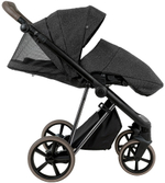 Детская коляска Roan Sol Vintage Luxury 2.0 3 в 1 с автокреслом Pituso Baesa Pro Black PIX/55/D Pixel/Dark/Nickel/руч.Cappuccino