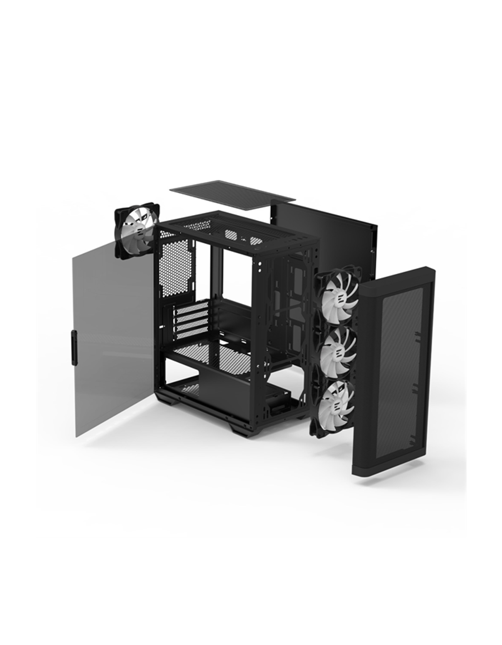 Корпус ZALMAN M4, MATX, BLACK, WINDOW, 1xCombo (3.5'' or 2.5''), 1x3.5", 2x2.5", 1xUSB2.0, 2xUSB3.0, FRONT 3x120mm ARGB, REAR 1x120mm ARGB