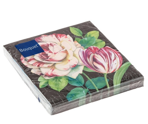 Салфетки бум DESNA BOUQUET 33*33 3сл Винтажные цветы (20л)