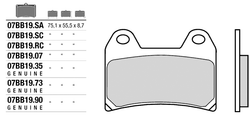 Brembo Колодки тормозные передние 07BB19SA (1 суппорт)