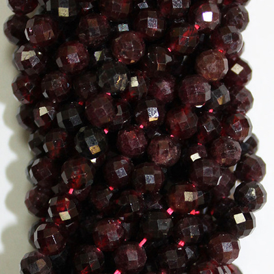 Гранат юв. огранка бусины 2мм 3.3мм 3.8мм 5мм