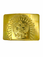 Бляха латунная на ремень КК (орел РФ в лучах)