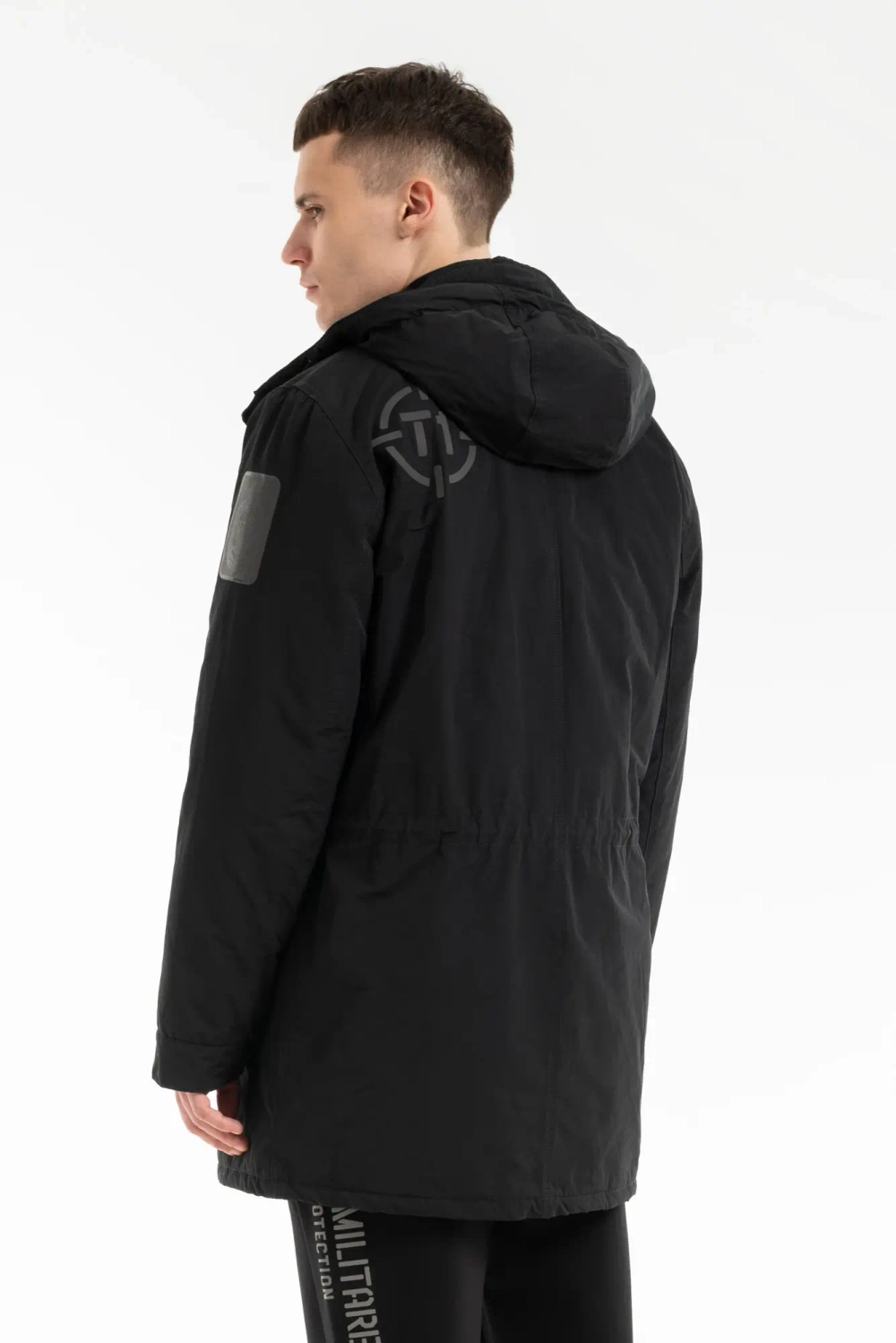 Парка муж. AERONAUTICA 2954 черная XVII лого