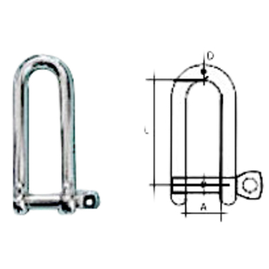 Проушина крепления якоря 32мм (нерж) S0161-A  B0004 / 710001
