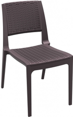 Стул пластиковый плетеный Siesta Contract Verona, коричневый