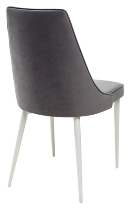 Стул М-City DISAUR Непал (Nepal-P) Серый 27, Велюр, Белый каркас