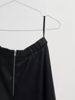 Юбка кожаная миди