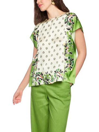 Marc Cain Блуза из шелка свободного кроя