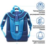 Ранец BRAUBERG PREMIUM, 2 отделения, с брелком, Techno, 38х29х16 см, 227812