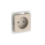 Atlas Design розетка без заземления без шторок, 16А, мех., быстрозажим. клем., песочный