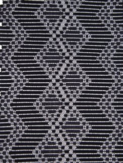 1367 Кружево эластичное 20 см, Италия, геометрия, черный