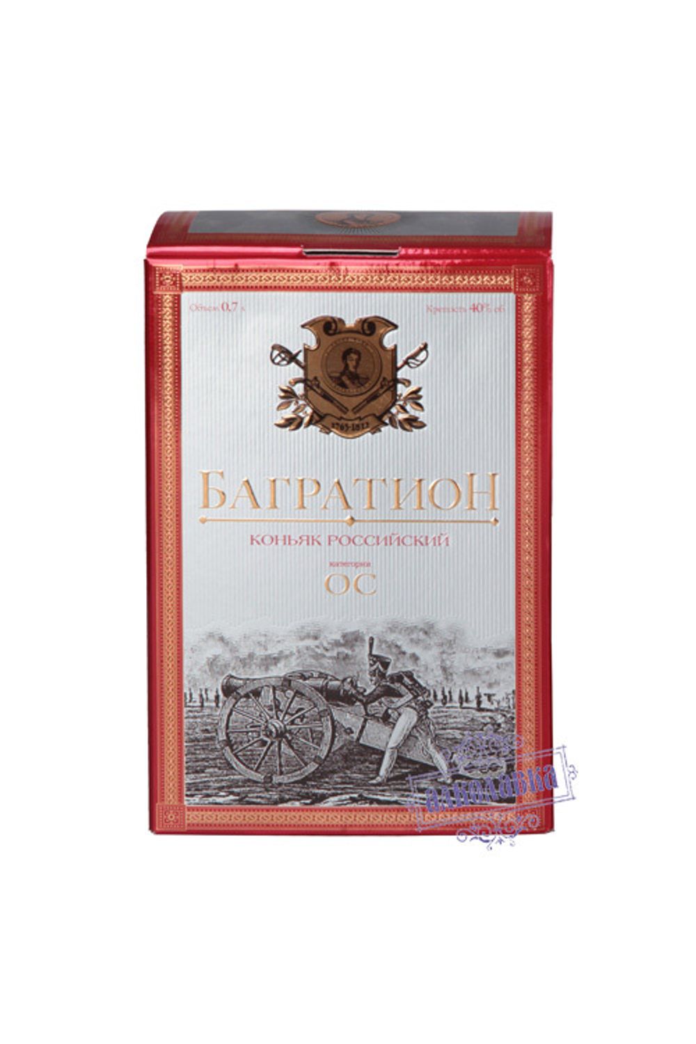 Кизлярский. Коньяк Багратион ОС 20 лет выдержки в подарочной упаковке. 0,7 Л