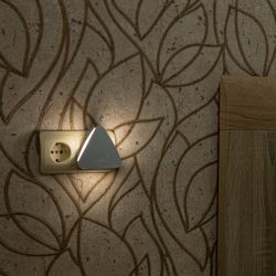 DTL-320 Треугольник-White-Sensor Светильник-ночник. С фотосенсором день-ночь. Белый. ТМ Uniel