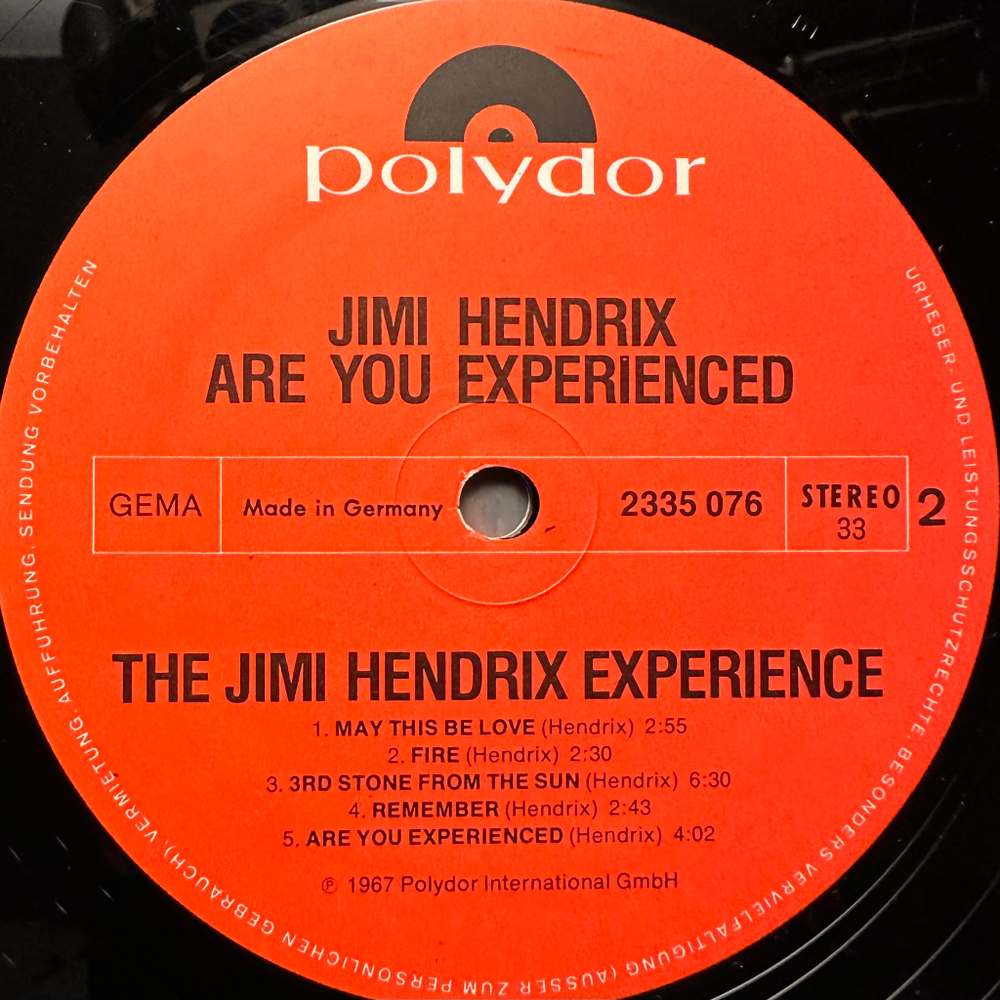 The Jimi Hendrix Experience - Are You Experienced / Axis: Bold As Love 2LP (Германия 1973г.)