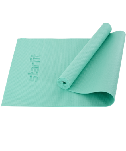 Коврик для йоги и фитнеса FM-101, PVC, 173x61x0,4 см, мятный